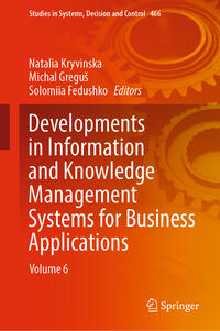 Vorderes Coverbild Developments in Information and Knowledge Management Systems for Business Applications