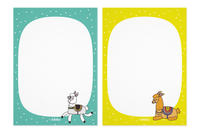 Vorderes Coverbild Notizblock-Set Lama (für Kinder)