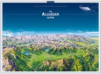 Vorderes Coverbild KOMPASS Panorama-Poster Die Allgäuer Alpen