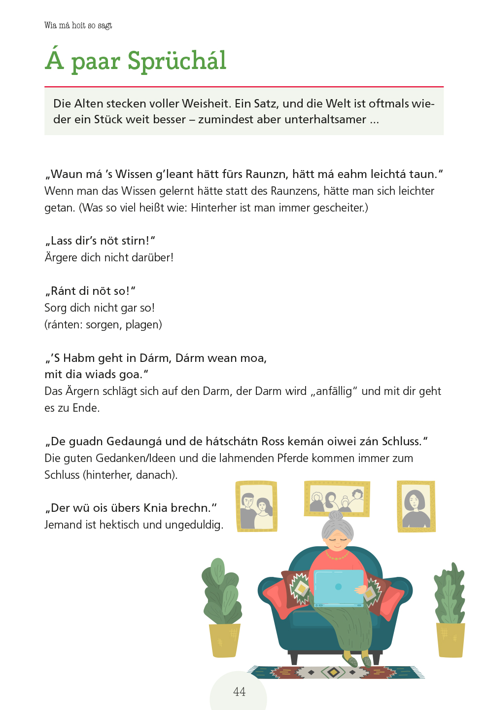 Beispielinhalt (Bild) Sag amoi