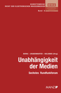 Vorderes Coverbild Unabhängigkeit der Medien Sechstes Rundfunkforum