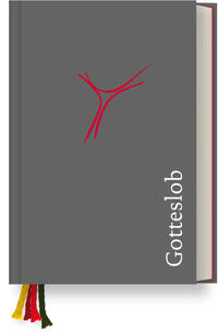 Vorderes Coverbild Gotteslob Österreich. Großdruckausgabe dunkelgrau.