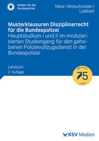 Vorderes Coverbild Musterklausuren Disziplinarrecht für die Bundespolizei