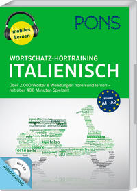 Vorderes Coverbild PONS Wortschatz-Hörtraining Italienisch