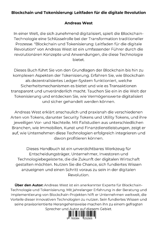 Rückseitencover Blockchain und Tokenisierung