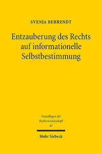 Vorderes Coverbild Entzauberung des Rechts auf informationelle Selbstbestimmung