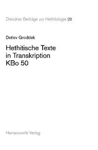 Vorderes Coverbild Hethitische Texte in Transkription KBo 50