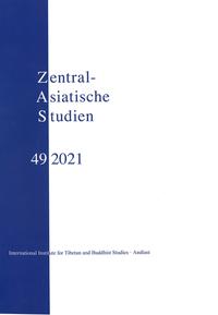 Vorderes Coverbild Zentralasiatische Studien 49 (2021)
