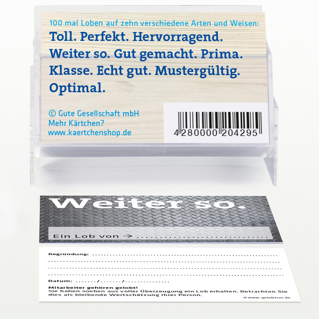 Rückseitencover Lobkärtchen