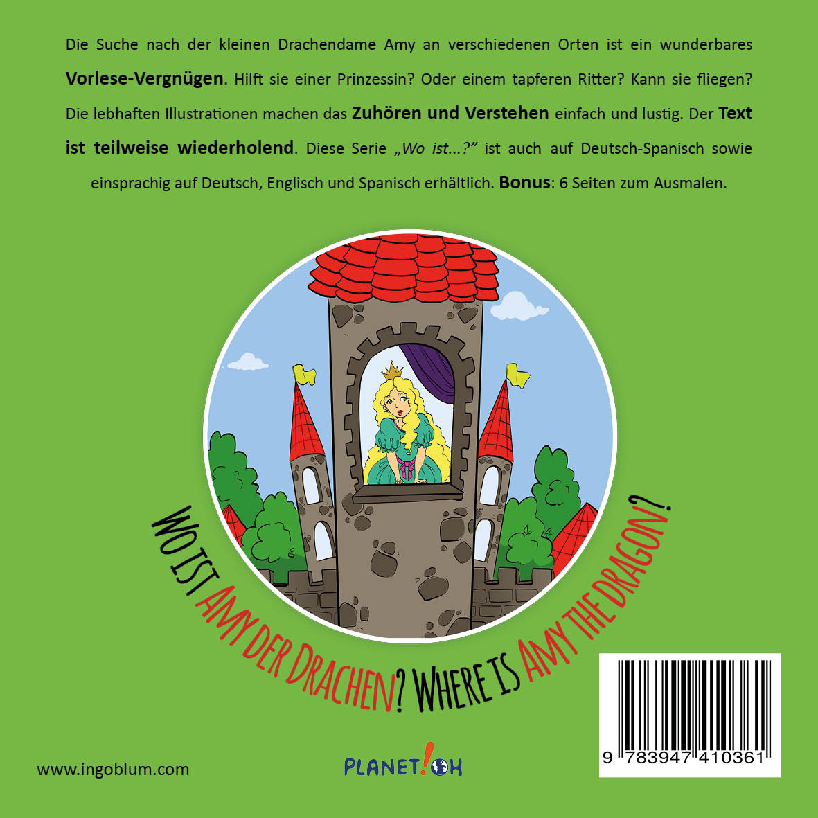 Rückseitencover Wo ist mein kleiner Drachen? - Where is my little dragon?
