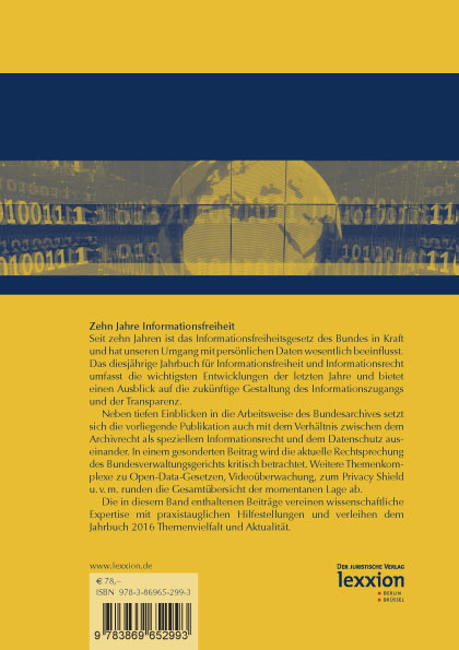 Rückseitencover Informationsfreiheit und Informationsrecht
