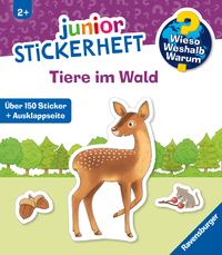 Vorderes Coverbild Wieso? Weshalb? Warum? junior Stickerheft - Tiere im Wald