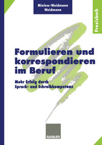 Vorderes Coverbild Formulieren und korrespondieren im Beruf