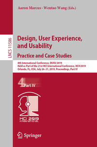 Vorderes Coverbild Design, User Experience, and Usability. Practice and Case Studies