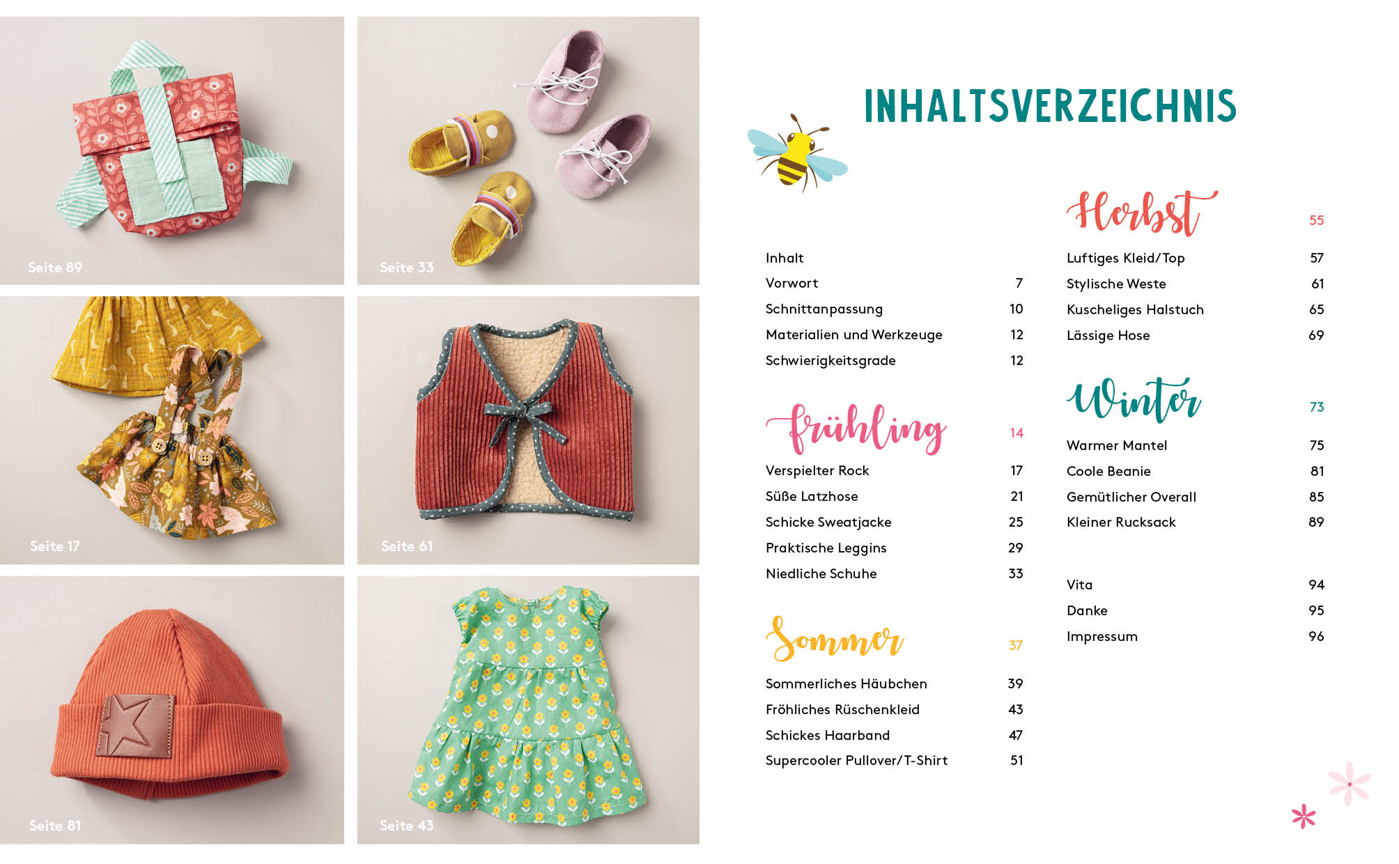 Beispielinhalt (Bild) Hej. Minimode – Süße Puppenkleidung nähen