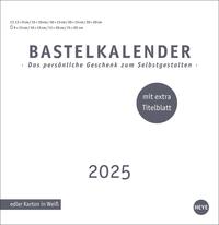 Vorderes Coverbild Premium-Bastelkalender weiß groß 2025