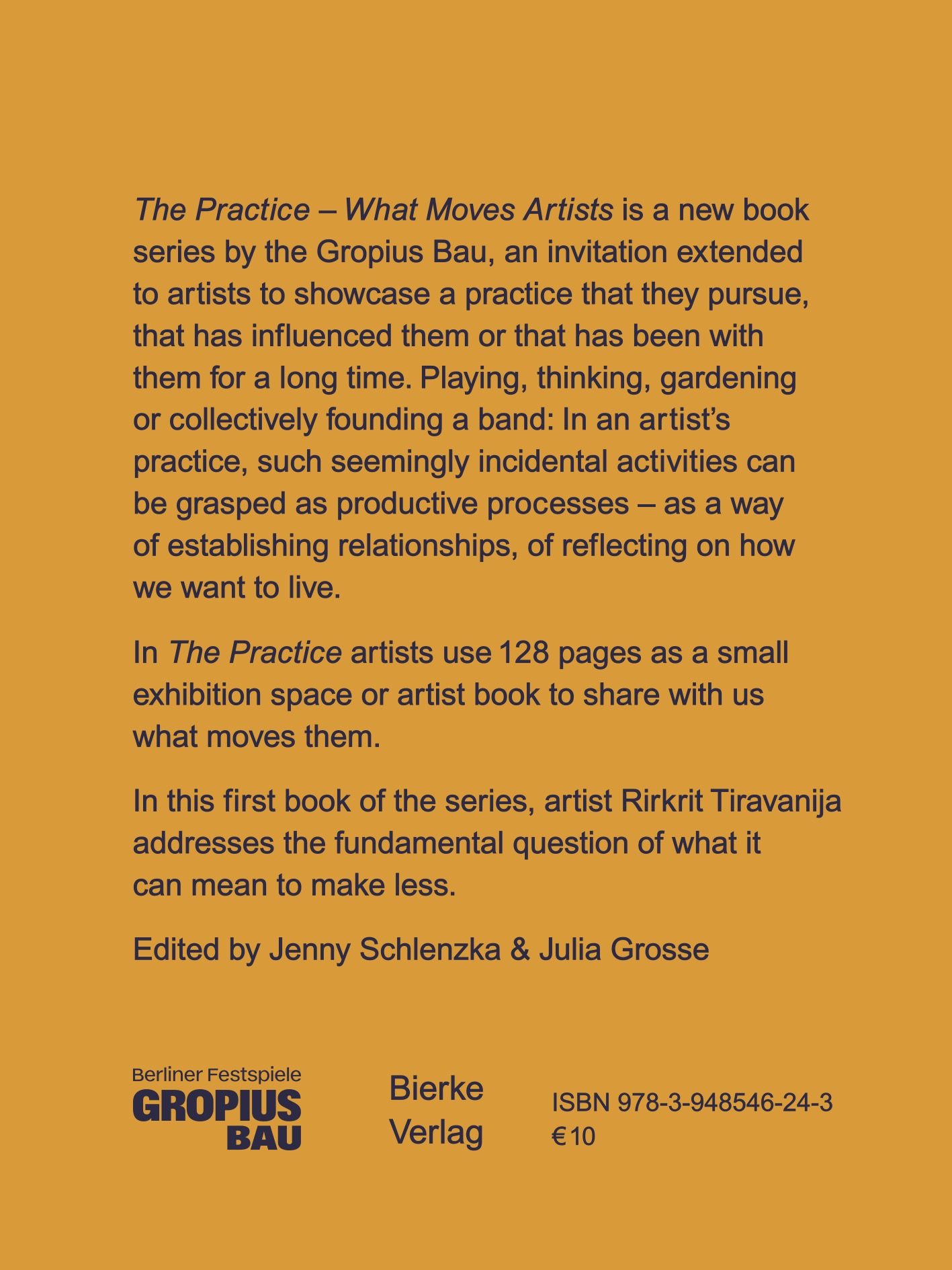 Rückseitencover Rirkrit Tiravanija: On Making Less