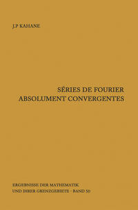 Vorderes Coverbild Séries de Fourier absolument convergentes