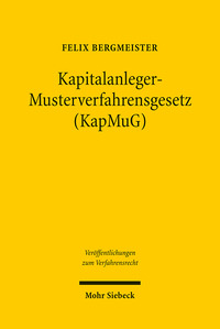 Vorderes Coverbild Kapitalanleger - Musterverfahrensgesetz (KapMuG)