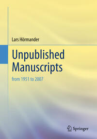 Vorderes Coverbild Unpublished Manuscripts