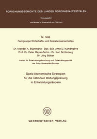Vorderes Coverbild Sozio-ökonomische Strategien für die nationale Bildungsplanung in Entwicklungsländern