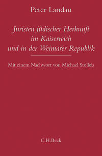 Vorderes Coverbild Juristen jüdischer Herkunft im Kaiserreich und in der Weimarer Republik