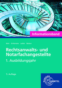Vorderes Coverbild Rechtsanwalts- und Notarfachangestellte, Informationsband 1. Ausbildungsjahr