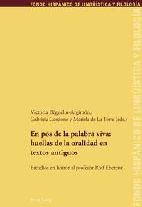 Vorderes Coverbild En pos de la palabra viva: huellas de la oralidad en textos antiguos