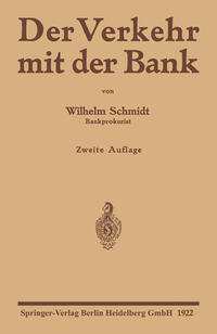 Vorderes Coverbild Der Verkehr mit der Bank