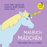 Vorderes Coverbild Malbuch Mädchen für Kinder von 3-6 Jahren