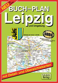 Vorderes Coverbild Buchstadtplan Leipzig und Umgebung