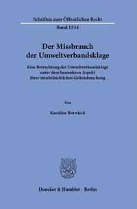 Vorderes Coverbild Der Missbrauch der Umweltverbandsklage