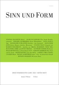 Vorderes Coverbild Sinn und Form 1/2021