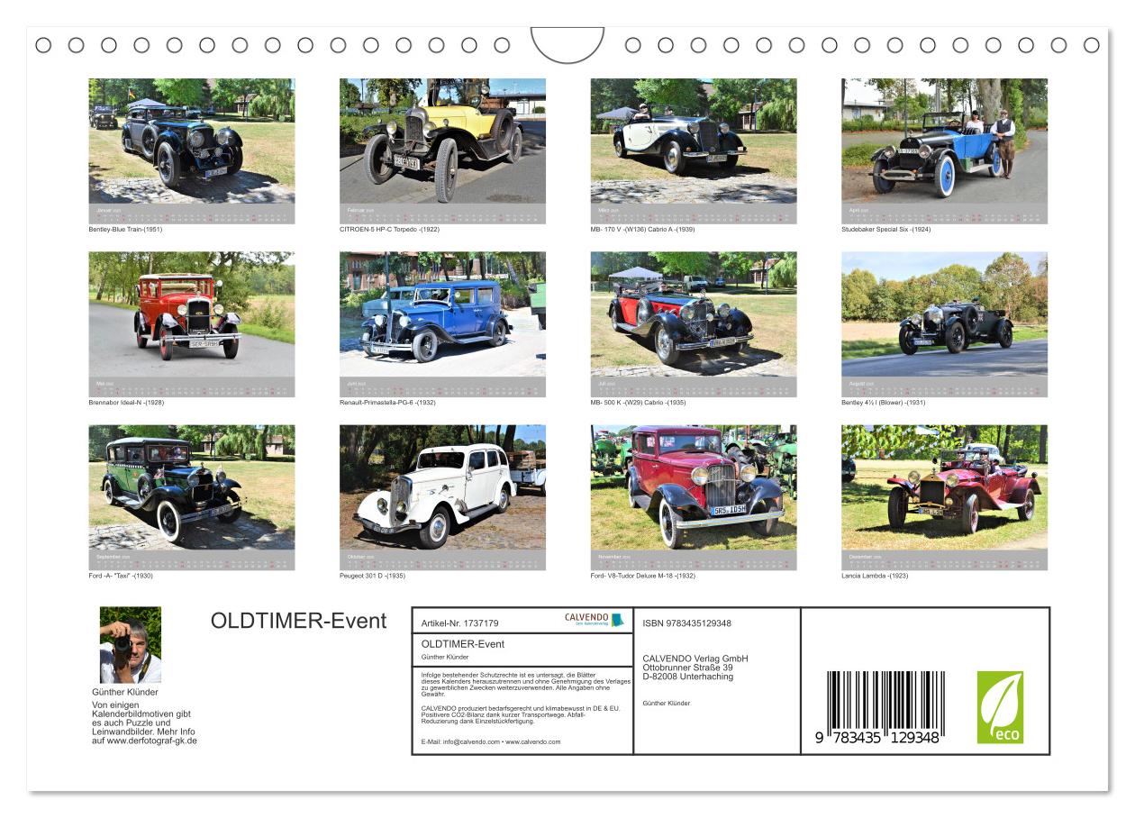 Beispielinhalt (Bild) OLDTIMER-Event (Wandkalender 2025 DIN A4 quer), CALVENDO Monatskalender