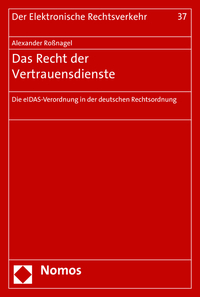 Vorderes Coverbild Das Recht der Vertrauensdienste
