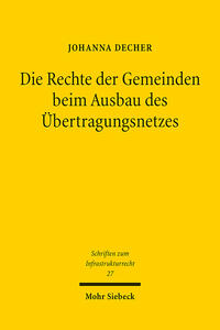 Vorderes Coverbild Die Rechte der Gemeinden beim Ausbau des Übertragungsnetzes