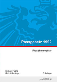 Vorderes Coverbild Passgesetz 1992