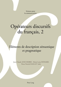 Vorderes Coverbild Opérateurs discursifs du français, 2