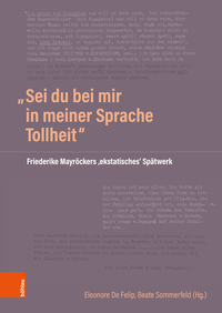 Vorderes Coverbild „Sei du bei mir in meiner Sprache Tollheit“