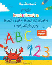 Vorderes Coverbild Mein kunterbuntes Buch der Buchstaben und Zahlen. Spielerisch das Alphabet und die Zahlen von 1 bis 20 lernen. Für Vorschulkinder ab 5 Jahren