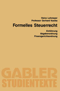 Vorderes Coverbild Formelles Steuerrecht