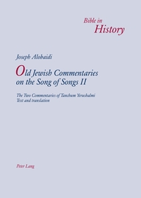 Vorderes Coverbild Old Jewish Commentaries on «The Song of Songs» II
