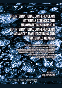 Vorderes Coverbild 8th International Conference on Materials Sciences and Nanomaterials (ICMSN) & 8th International Conference on Advanced Manufacturing and Materials (ICAMM)