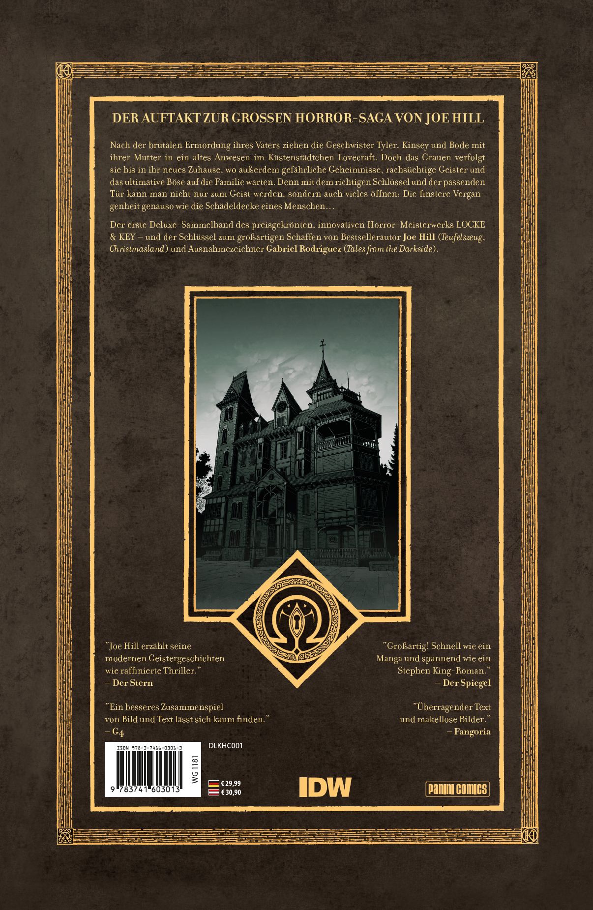Rückseitencover Locke & Key Master-Edition