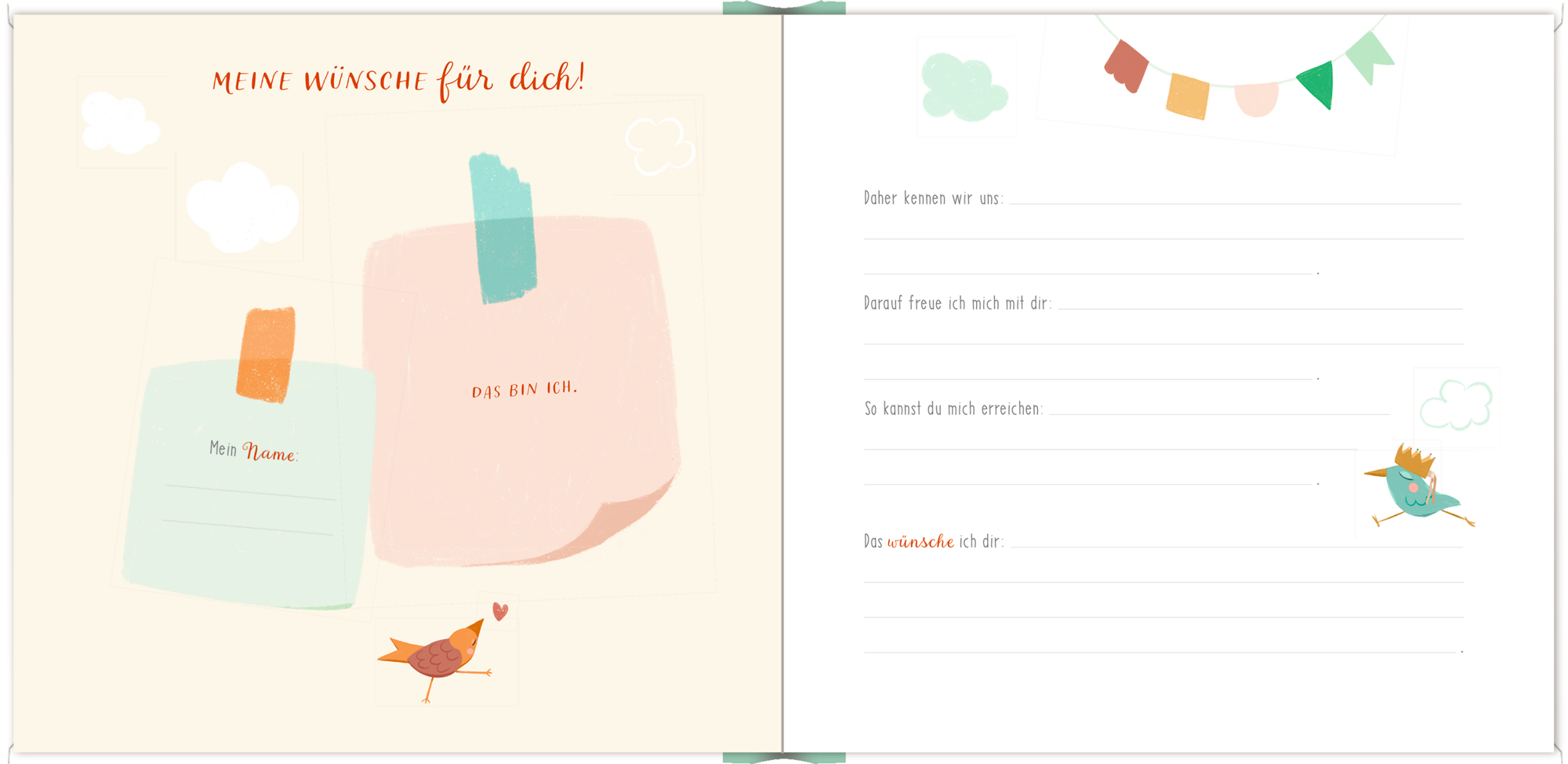 Beispielinhalt (Bild) Gästebuch – Babys erstes Gästebuch
