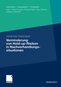 Vorderes Coverbild Verminderung von Hold-up-Risiken in Nachverhandlungssituationen