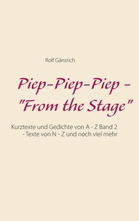 Vorderes Coverbild Piep-Piep-Piep - "From the Stage"