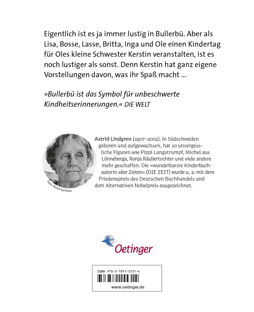 Rückseitencover Kindertag in Bullerbü