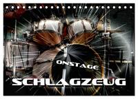 Vorderes Coverbild Schlagzeug onstage (Tischkalender 2025 DIN A5 quer), CALVENDO Monatskalender