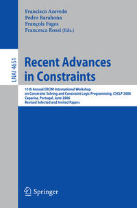 Vorderes Coverbild Recent Advances in Constraints